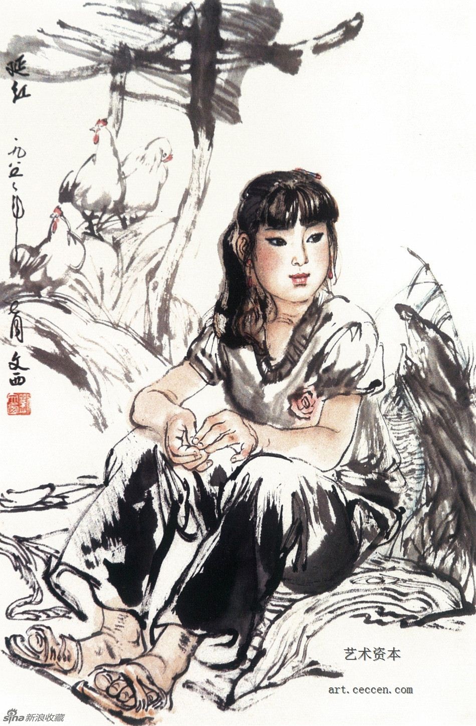 延红 68cm×45cm 1987年